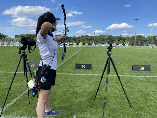 HKU Sports Scholar Yeung Tsz Chai, Natalie  broke three Hong Kong Records in the 2022 Archery World Cup held in France